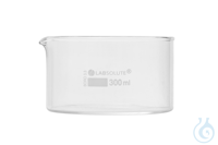 Kristallisierschale. 300 ml. Ø=95 mm. h=55 mm. aus Borosilikatglas 3.3. klar....