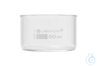 Kristallisierschale. 60 ml. Ø=60 mm. h=35 mm. aus Borosilikatglas 3.3. klar....
