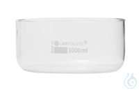 Kristallisierschale. 2000 ml. Ø=190 mm. h=90 mm. aus Borosilikatglas 3.3....