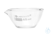 Abdampfschale, 45 ml, Ø=60 mm, h=30 mm, aus Borosilikatglas 3.3, klar, gemäß...