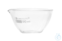 Abdampfschale. 90 ml. Ø=80 mm. h=45 mm. aus Borosilikatglas 3.3. klar. gemäß...