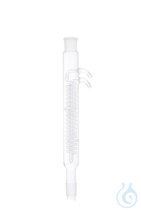 Dimroth-Kühler. Mantellänge 160 mm. Kern und NS 29/32 und Hülse NS 14/23....