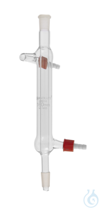 Liebig-Kühler. Mantellänge 160 mm. Kern und Hülse NS 14/23. Wasseranschluss...