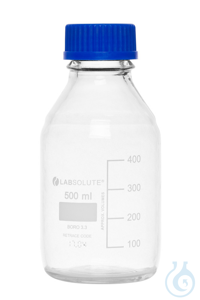 Laborflaschen, Klarglas, GL45, aus Borosilikatglas 3.3, mit PUR-Beschichtung,...