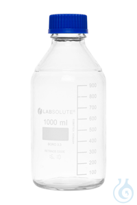 Laborflaschen. 1000 ml. Klarglas. GL45. aus Borosilikatglas 3.3. mit...