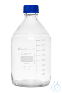 Laborflaschen, Klarglas, GL45, aus Borosilikatglas 3.3, mit PUR-Beschichtung,...