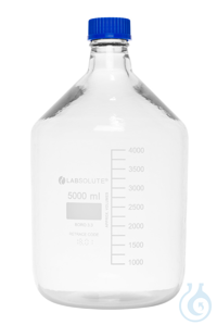Laborflaschen. 5000 ml. Klarglas. GL45. aus Borosilikatglas 3.3. mit...