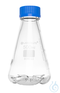 Schikanekolben. 500 ml. Erlenmeyerform. 4 Bodenschikanen. GL45...