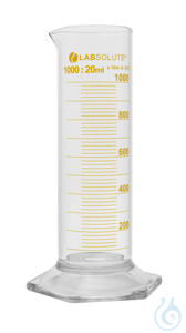 Messzylinder. 1000 ml. niedere Form. Klasse B. braune Graduierung. Teilung...