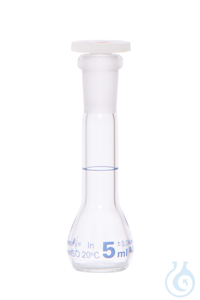 Messkolben. Klarglas. Borosilikat 3.3. 5 ml. NS 7/16. mit PE-Stopfen. Klasse...
