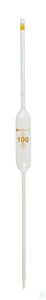 Vollpipetten. 100 ml. eine Marke. 585 mm. Farbcode gelb. Kalk-Soda-Glas....