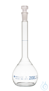 Messkolben. Klarglas. Borosilikat 3.3. 5 ml. NS 10/19. mit Hohlglasstopfen....