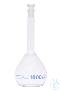 Messkolben. Klarglas. Borosilikat 3.3. 1000 ml. NS 24/29. mit...