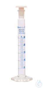 Mischzylinder, 25 ml, NS 14/23, Klasse A, aus Borosilikatglas 3.3, gemäß ISO...