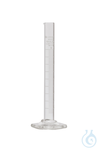 Messzylinder. 10 ml. weiße Graduierung. Teilung 0.2 ml. hohe Form. Klasse B....