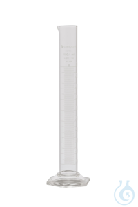 Messzylinder. 100 ml. weiße Graduierung. Teilung 1.0 ml. hohe Form. Klasse B....
