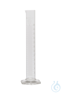 Messzylinder. 250 ml. weiße Graduierung. Teilung 2.0 ml. hohe Form. Klasse B....