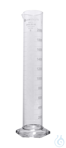 Messzylinder, 2000 ml, weiße Graduierung, Teilung 20,0 ml, hohe Form, Klasse...