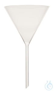 Trichter. D=35 mm. 60°. mit kurzem Stiel. aus Borosilikatglas 3.3. VE=1....