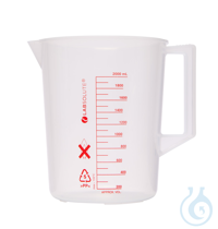 Messbecher. PP. 5000 ml. gemäß ISO 7056. geschlossener. stabiler Griff. rote...