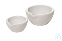 Mörser. 70 ml. aus Porzellan. mit Ausguss. Ø=63 mm. h=41 mm. gemäß DIN 12906....
