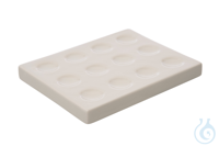 Tüpfelplatte. Porzellan. 12 Vertiefungen. Ø=17 mm. 115x91 mm. VE=1....