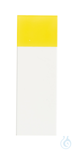Objektträger. geschnittene Kanten. Schriftfeld gelb. 76x26x1 mm. VE=50....