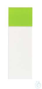 Objektträger. geschnittene Kanten. Schriftfeld grün. 76x26x1 mm. VE=50....