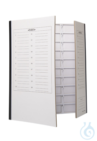 Objektträgermappen. Karton. für 30 Objektträger. schwarz. VE=1. LABSOLUTE®...