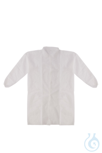 Einweg-Besuchermantel. PP Vlies. weiß. Universalgröße. VE=50. LABSOLUTE®...