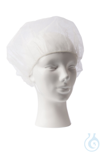 Einweg-Baretthauben. PP Vlies. weiß. VE=100. LABSOLUTE®  VE=100 Stück...