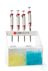 Pipettenständer mit Spitzenreservoirs. für 4 Pipetten. Acryl. VE=1....