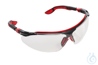 Schutzbrille complus. schwarz/rot. Scheibe farblos. uv 2-1.2. LABSOLUTE®...