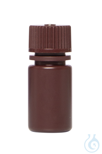Enghals-Flaschen. braun. HDPE. 15 ml. VE=12. LABSOLUTE®  VE=12 Stück...