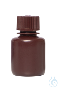 Enghals-Flaschen. braun. HDPE. 30 ml. VE=12. LABSOLUTE®  VE=12 Stück...