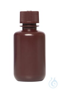 Enghals-Flaschen. braun. HDPE. 60 ml. VE=12. LABSOLUTE®  VE=12 Stück...