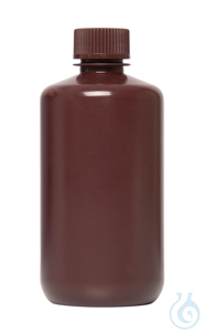 Enghals-Flaschen. braun. HDPE. 250 ml. VE=12. LABSOLUTE®  VE=12 Stück...