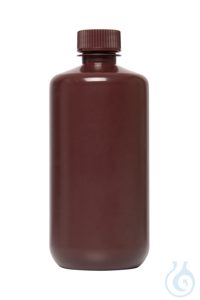 Enghals-Flaschen, braun, HDPE, 500 ml, VE=12, LABSOLUTE® Enghals-Flaschen,...