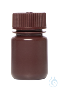 Weithals-Flaschen. braun. HDPE. 30 ml. VE=12. LABSOLUTE®  VE=12 Stück...