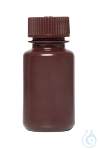 Weithals-Flaschen. braun. HDPE. 60 ml. VE=12. LABSOLUTE®  VE=12 Stück...