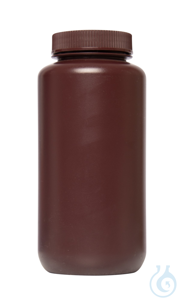 Weithals-Flaschen. braun. HDPE. 1000 ml. VE=6. LABSOLUTE®  VE=6 Stück...