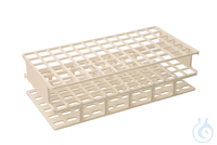 Gefäßständer für 6 x 12 Röhrchen (ø 16 mm).Weiß. 248 x 70 x 127 mm (BxHxT)....