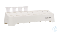 Reaktionsgefäßständer für 5 ml Gefäße. PC. weiß. 16 Plätze . VE=2. LABSOLUTE®...