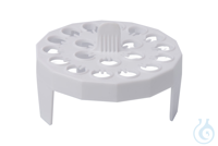 Schwimmständer. rund. für 20 1.5/2ml Reaktionsgefäße. PP. weiß. VE=4....