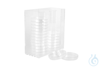 Ständer für Petrischalen. Acryl. für 30 Petrischalen (Ø 100 mm). VE=1 Stück....