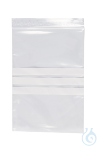 Druckverschlussbeutel. 70x100 mm. LDPE. 50 µm. Stempelfeld. VE=100....