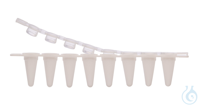 PCR 8er-Streifen, weiß, flach, 0,1 ml, Niederprofil, mit Deckelstreifen,...