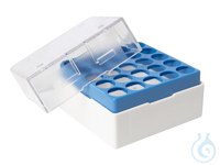 Cryo-Box PC. blauer Einsatz für 25 x 1.2/2ml Röhrchen mit Innen- und...