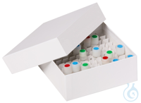 Cryobox Karton. weiß. wasserabweisend. bis-80° C. 1/2 Format:134x67x50 mm....