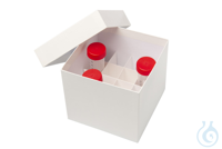 Cryobox Karton, für 50 ml Zentr.röhrchen, weiß, wasserabweisend, resist.bis...